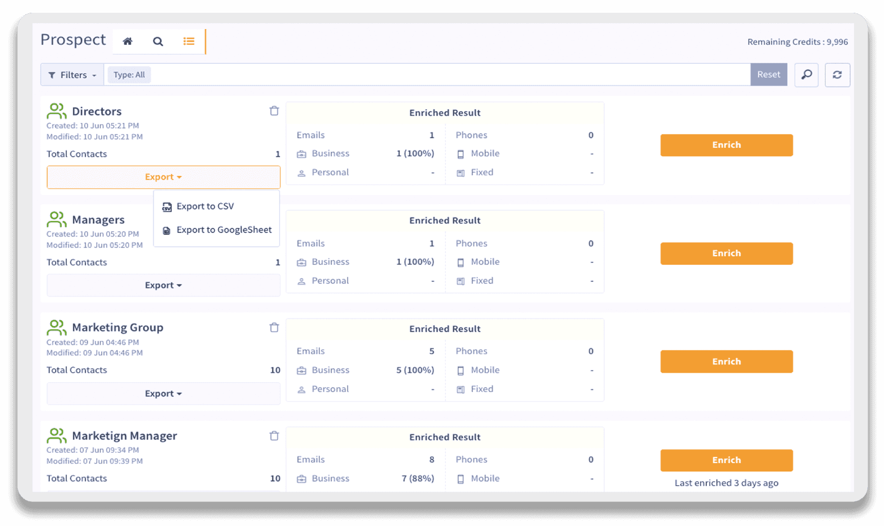 A gif of Adding CSV file to Clearout's Bulk Email Finder to find email addresses